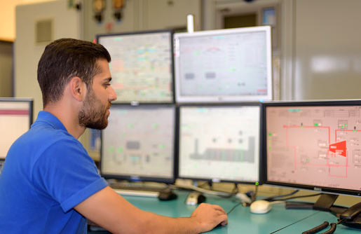 Man working in control room