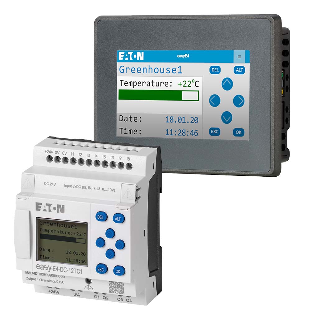 easyE4 control relay with easy Remote Touch Display - Greenhouse