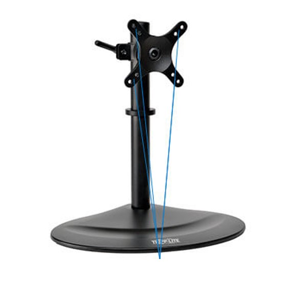 VESA-compliant tilt-and-swivel desk mount
